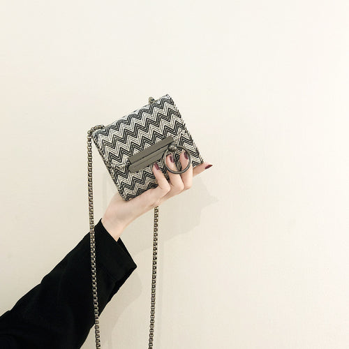 Damen Croco-Optik Clutch-Tasche mit elegantem Kettenriemen Nord Taschen