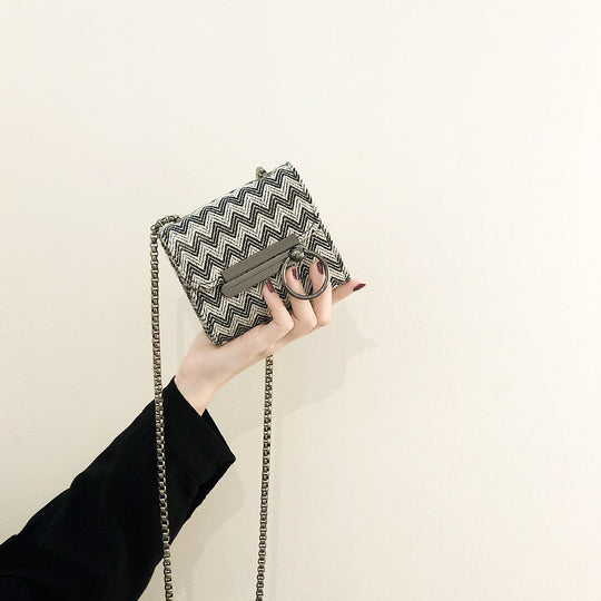 Damen Croco-Optik Clutch-Tasche mit elegantem Kettenriemen Nord Taschen