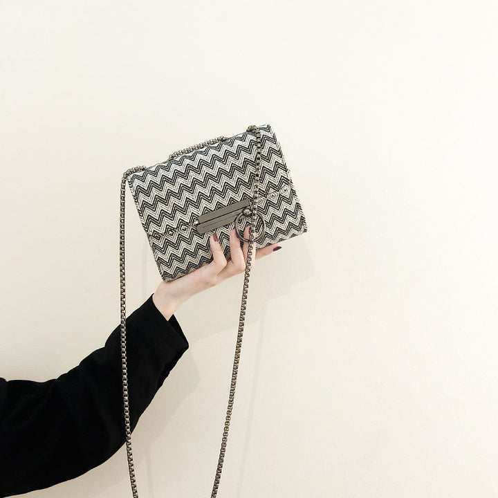 Damen Croco-Optik Clutch-Tasche mit elegantem Kettenriemen Nord Taschen
