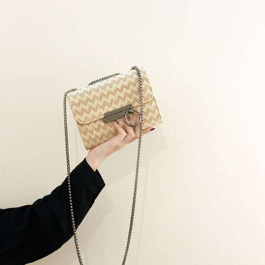 Damen Croco-Optik Clutch-Tasche mit elegantem Kettenriemen Nord Taschen