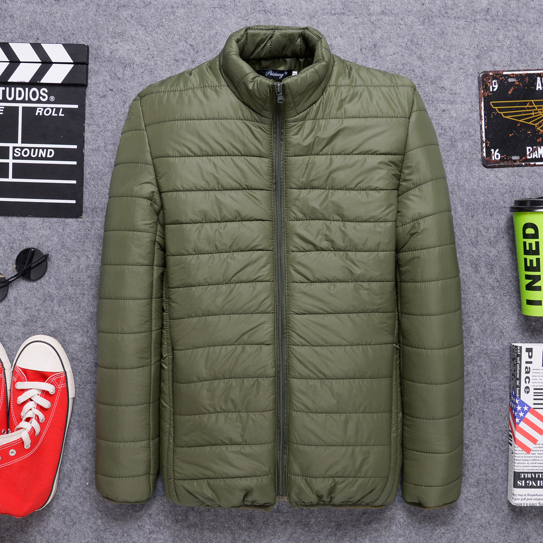 Herren Leichte gesteppte Thermojacke mit Stehkragen und durchgehendem Reißverschluss Nord Taschen
