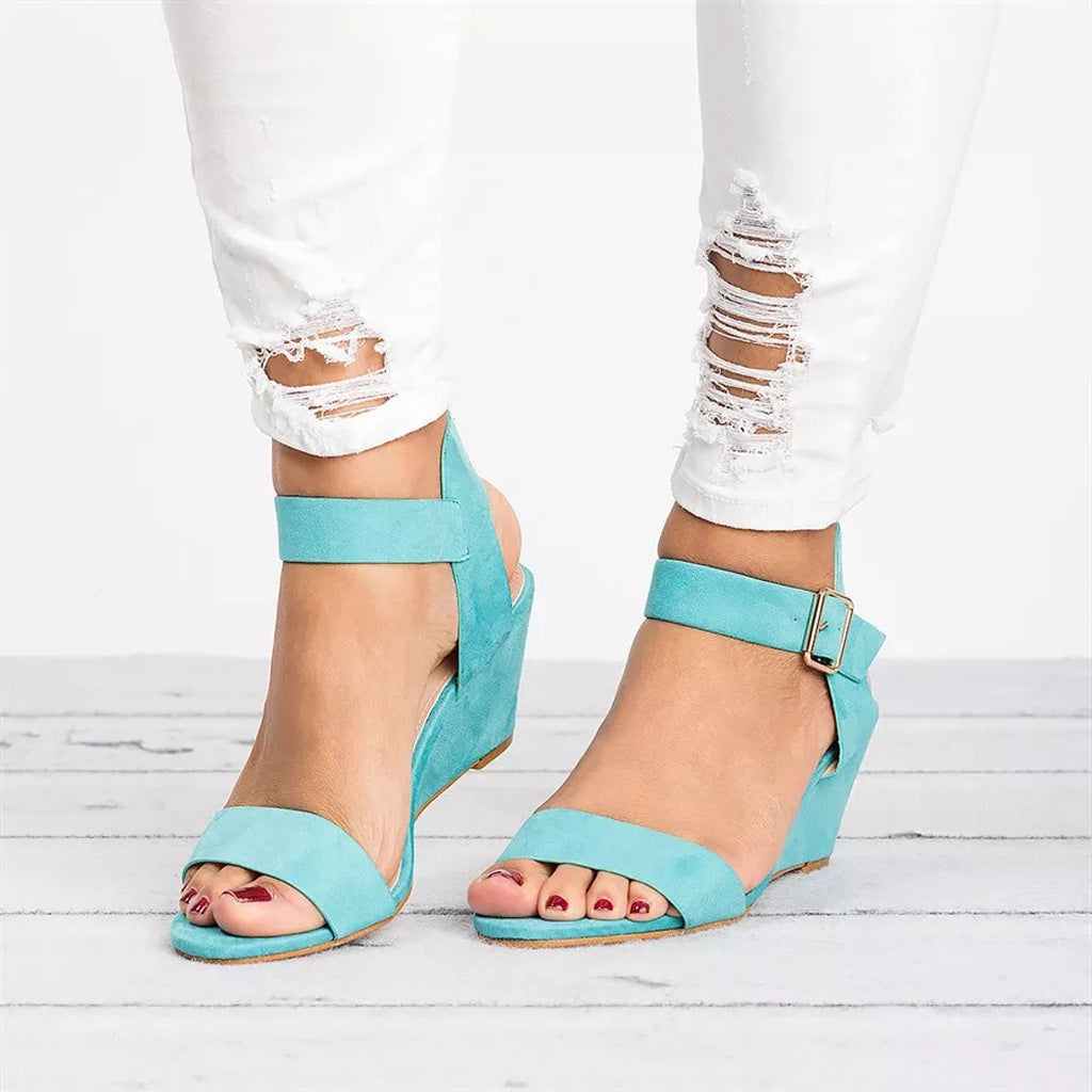 Damen Wedge-Sandalen mit verstellbarem Riemen und komfortablem Fußbett Nord Taschen