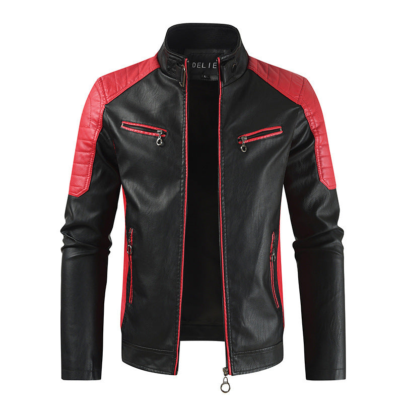 Herren Freizeit Lederjacke Nord Taschen