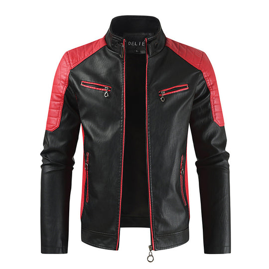 Herren Freizeit Lederjacke Nord Taschen
