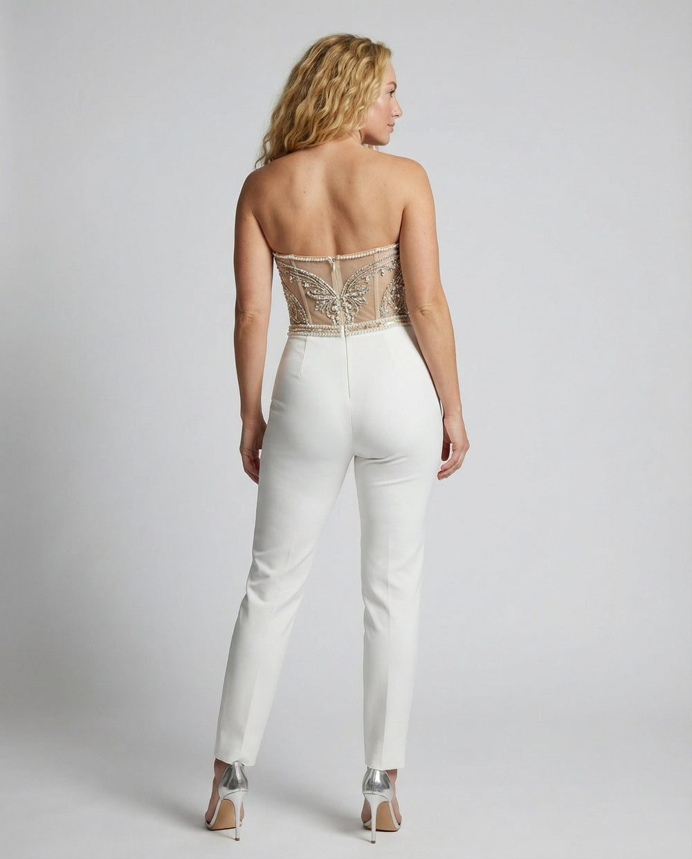 Eleganter Damen Jumpsuit Trägerlos