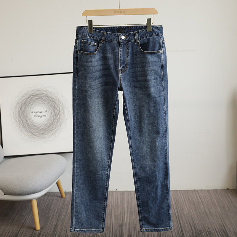 Herren schmal geschnittene Stretch-Jeans mit Used‑Waschung und Fünf‑Taschen‑Schnitt Nord Taschen