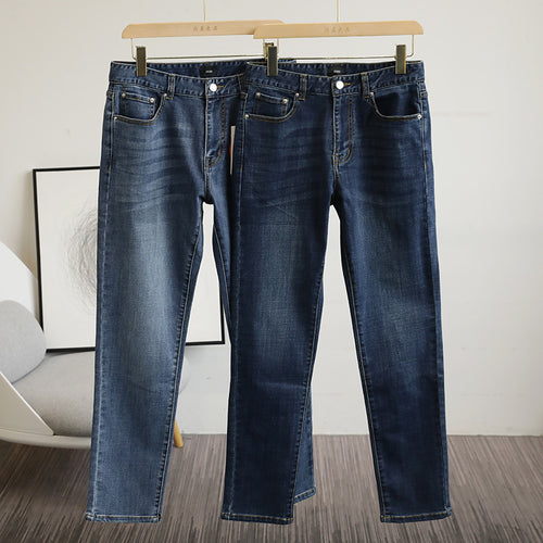 Herren schmal geschnittene Stretch-Jeans mit Used‑Waschung und Fünf‑Taschen‑Schnitt Nord Taschen