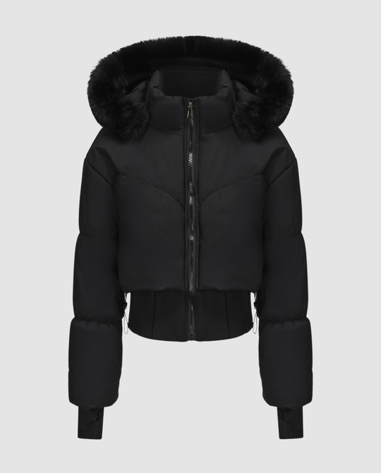 Stylische Warme Cropped Daunenjacke Damen
