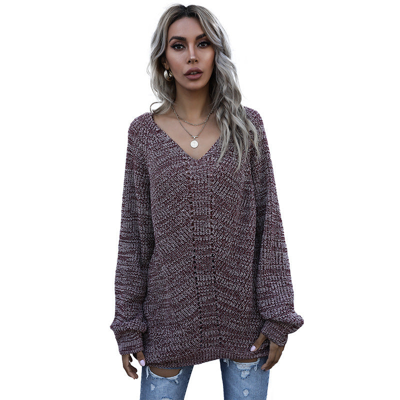 Damen Großer Strickpullover Nord Taschen