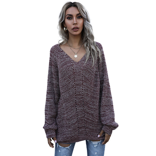 Damen Großer Strickpullover Nord Taschen