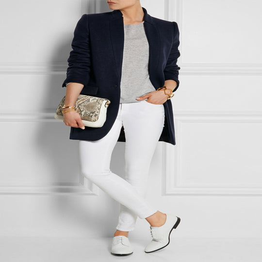 Damen Midilanger strukturiertes Longblazer‑Mantel mit schmalem Stehkragen und Pattentaschen Nord Taschen