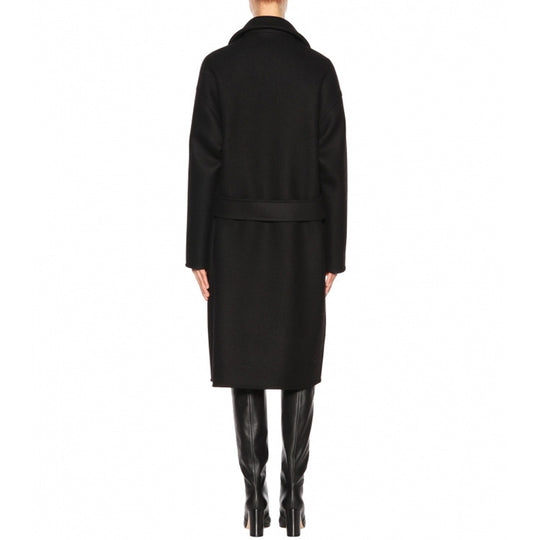 Damen Oversize Zweireihiger Longcoat mit weitem Schalkragen und relaxed Tailoring Nord Taschen
