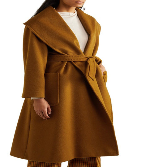 Damen Weite Karierte Palazzo-Hose mit hohem Bund Nord Taschen