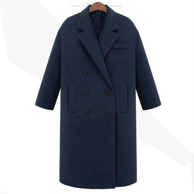 Herren Longcoat im minimalistischen Doppelreiher aus Wollmix mit kastiger Oversize-Silhouette Nord Taschen