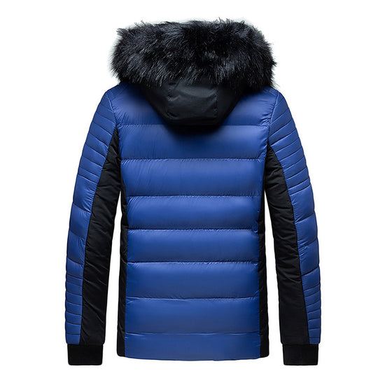 Herren Steppjacke mit Kapuze und Kunstfellbesatz, wind- und wasserabweisend Nord Taschen
