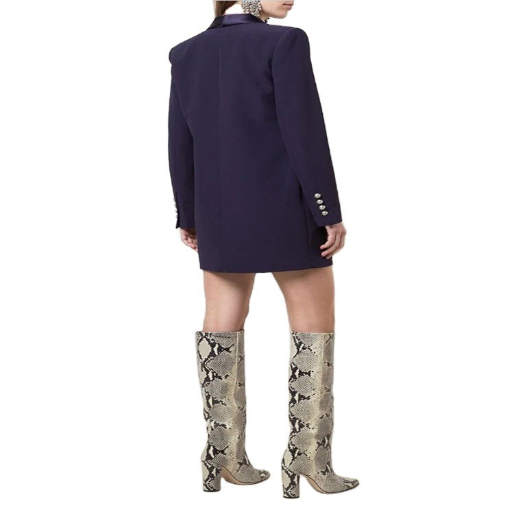 Damen Blazerkleid im Tailoring‑Look mit satiniertem Schalkragen und strukturierten Schultern Nord Taschen