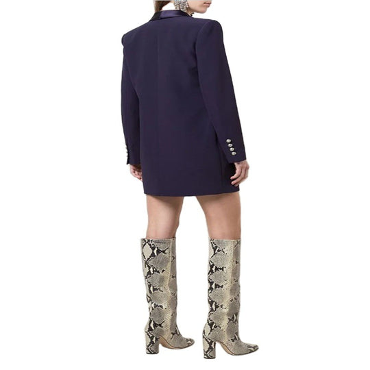 Damen Blazerkleid im Tailoring‑Look mit satiniertem Schalkragen und strukturierten Schultern Nord Taschen