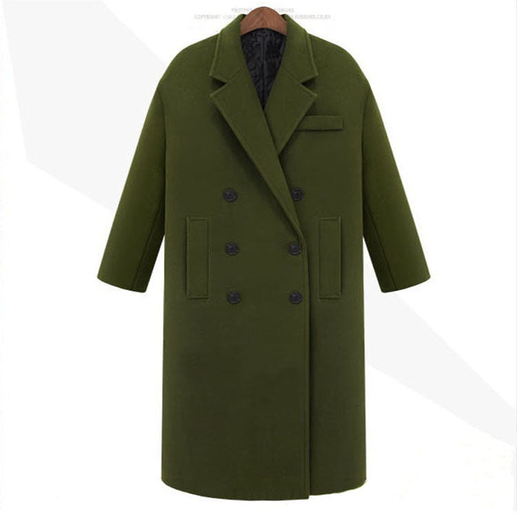 Herren Longcoat im minimalistischen Doppelreiher aus Wollmix mit kastiger Oversize-Silhouette Nord Taschen