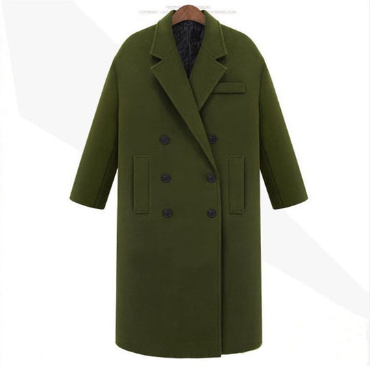 Herren Longcoat im minimalistischen Doppelreiher aus Wollmix mit kastiger Oversize-Silhouette Nord Taschen