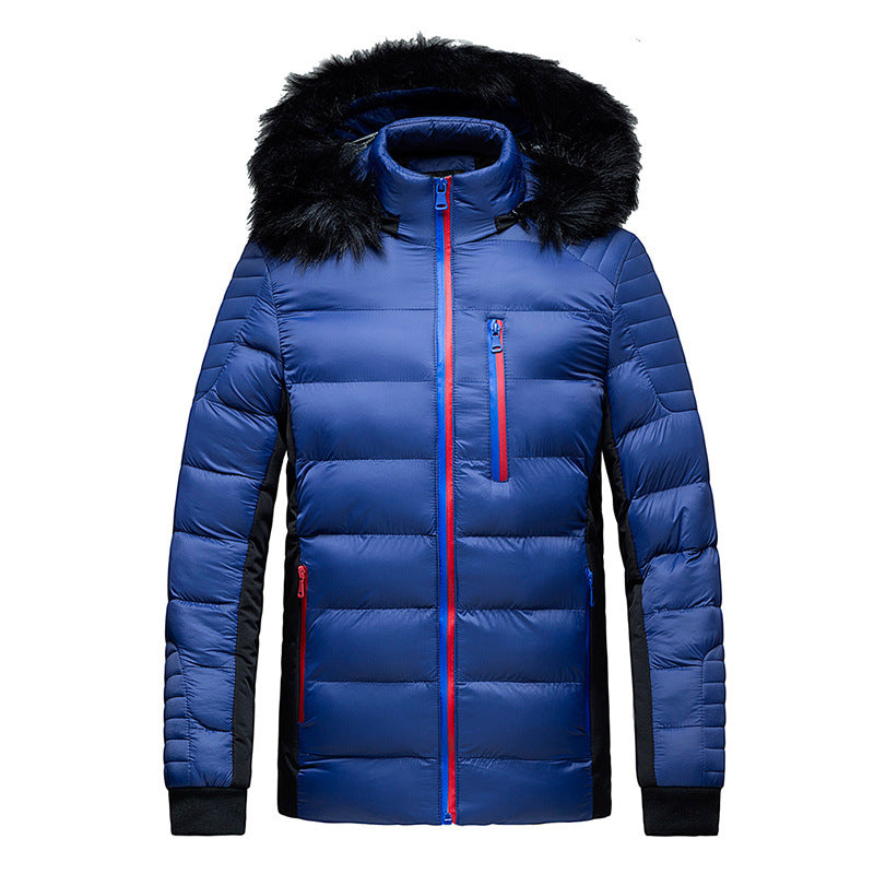 Herren Steppjacke mit Kapuze und Kunstfellbesatz, wind- und wasserabweisend Nord Taschen