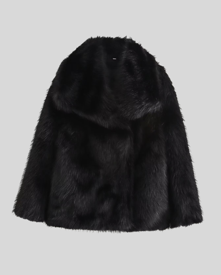 Faux-Fur Schalkragen Jacke