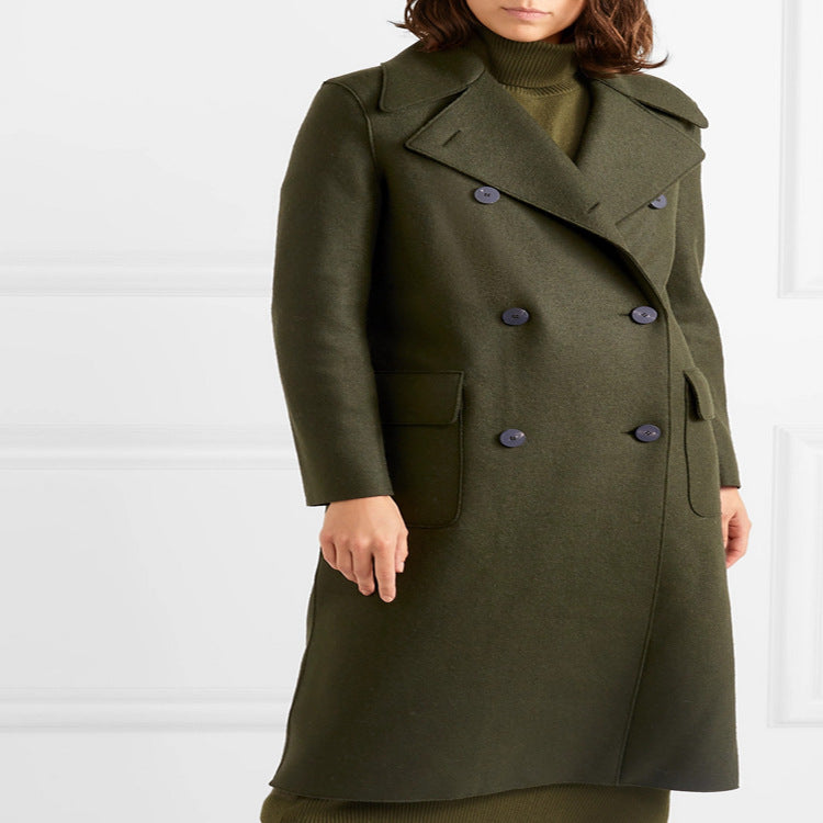 Damen Midilanges Rollkragen‑Strickkleid mit Seitenschlitz und relaxed Fit Nord Taschen