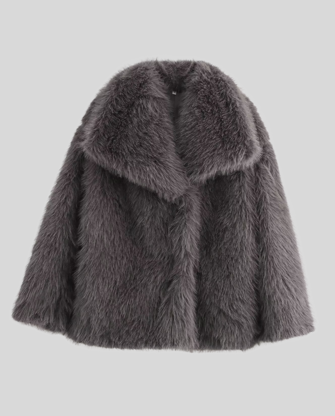 Faux-Fur Schalkragen Jacke