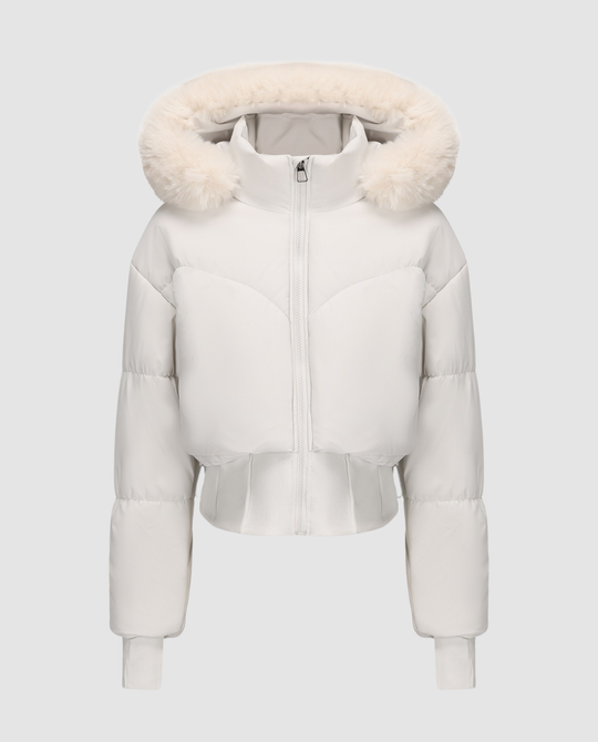 Stylische Warme Cropped Daunenjacke Damen