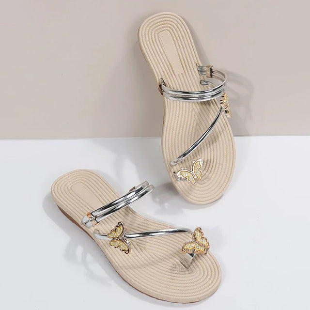 Sandalen Mit Schmetterlingsmotiven
