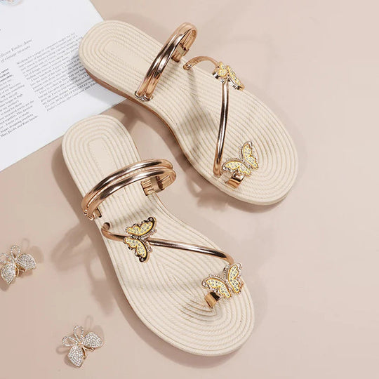 Sandalen Mit Schmetterlingsmotiven