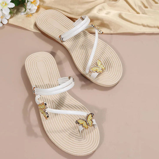Sandalen Mit Schmetterlingsmotiven