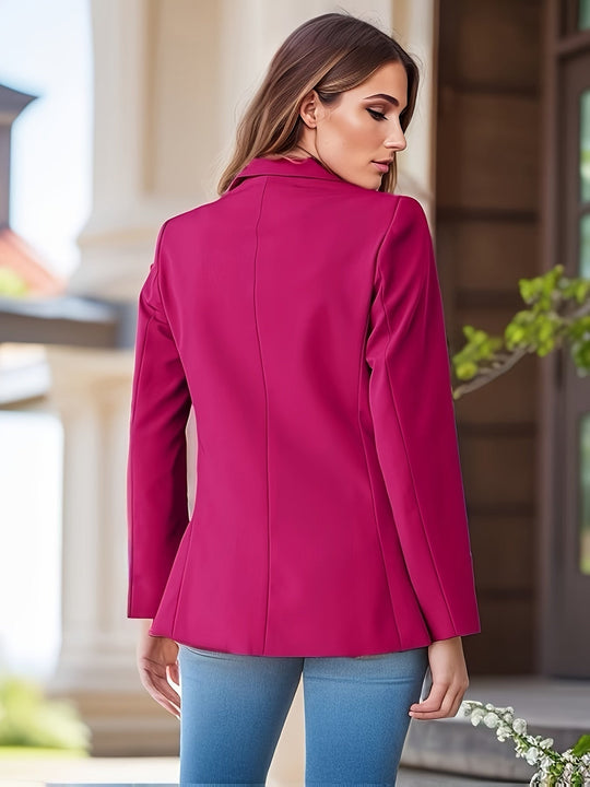 Stilvolle Herbst Klassische Business Blazer mit Seitentaschen für Frauen