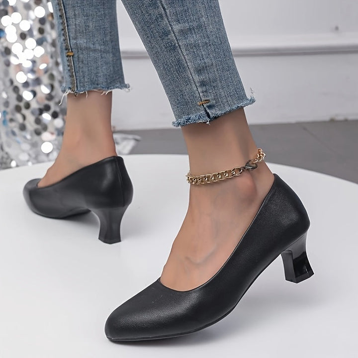 Stilvolle Damen Pumps mit Spitzem Zeh und Blockabsatz
