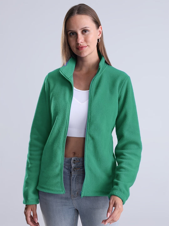 Nord Taschen | Unifarbene Fleece-Jacke mit Reißverschluss und Taschen