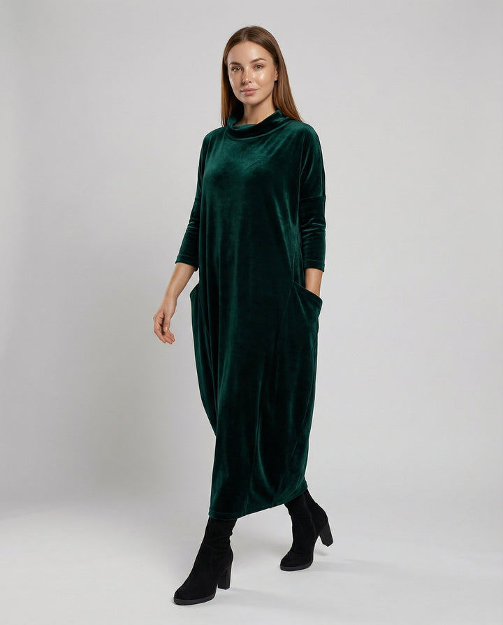 Elegantes Samt Kleid Damen