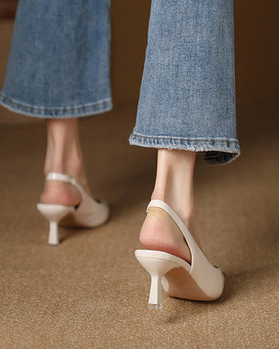 Einfarbige, Temperamentvolle High Heels mit Spitzer Zehenpartie