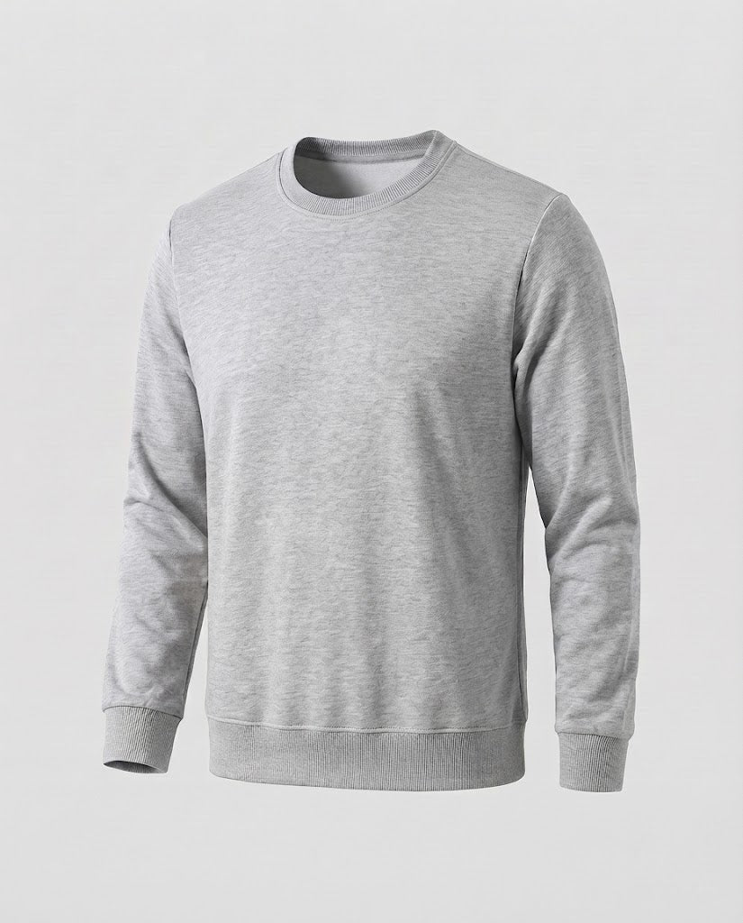 Herren Rundhals‑Sweatshirt aus Baumwollmix in Oversize‑Passform mit gerippten Bündchen Nord Taschen