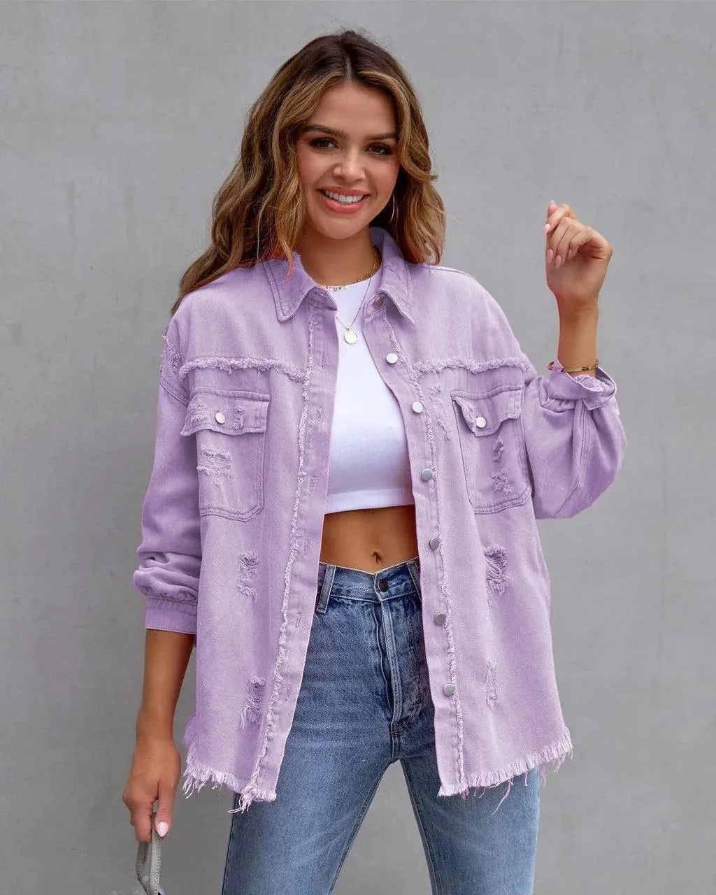 Damenbluse aus Denim