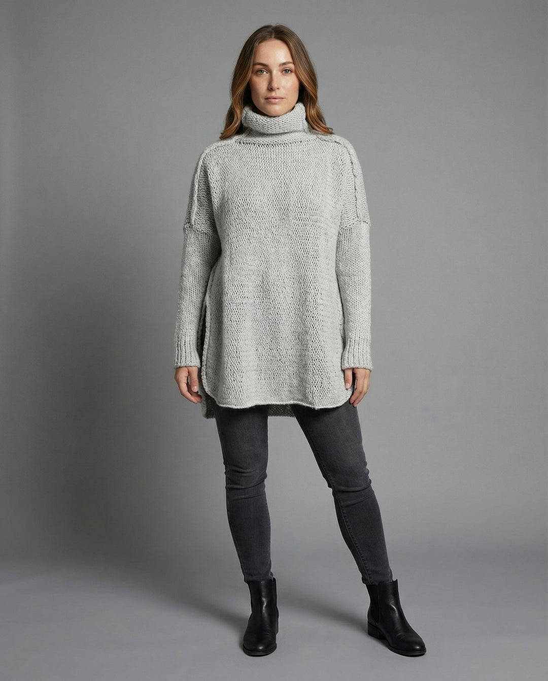 Langer Kuscheliger Strickpullover