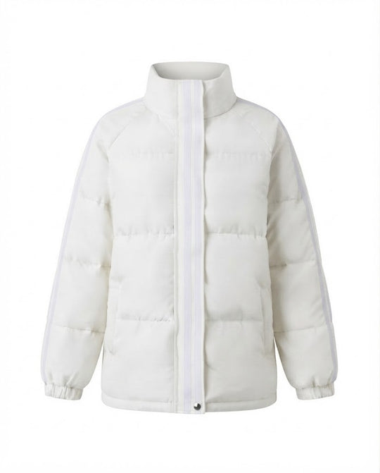 Damen nan sportlicher gesteppten Stadt-Puffer mit ergonomischem Stehkragen und reflektierenden Armstreifen