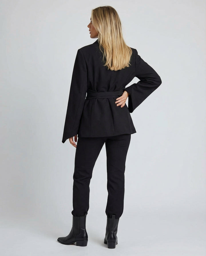 Taillierter Gürtel Blazer Damen