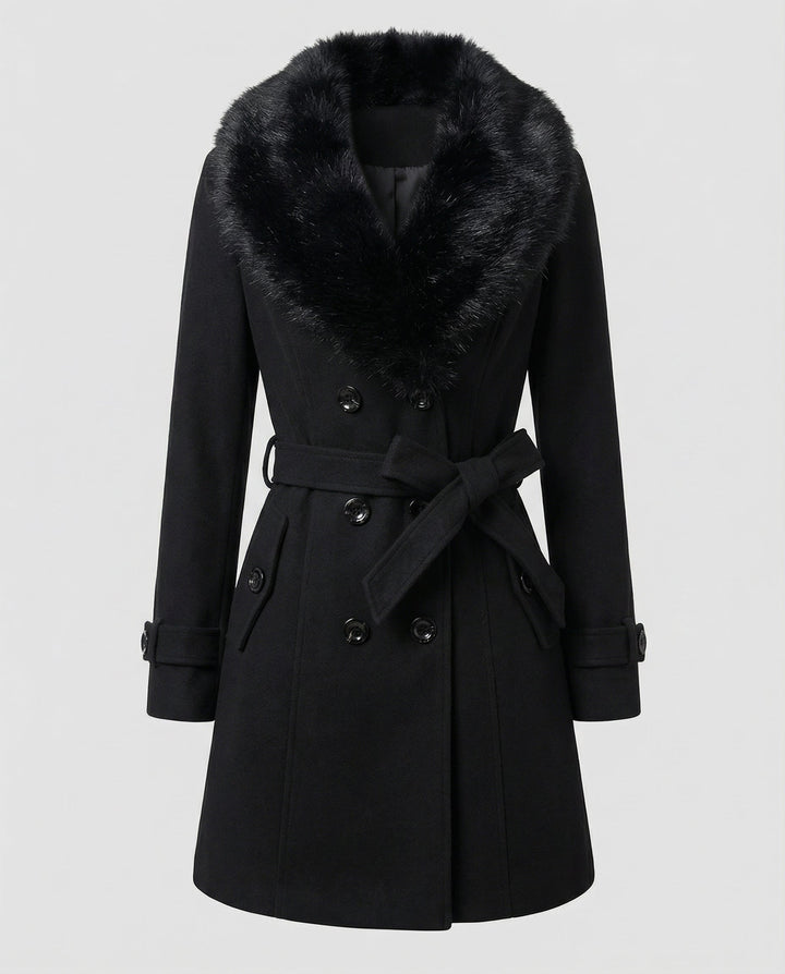 Luxuriöser Eleganter Pelzmantel Damen