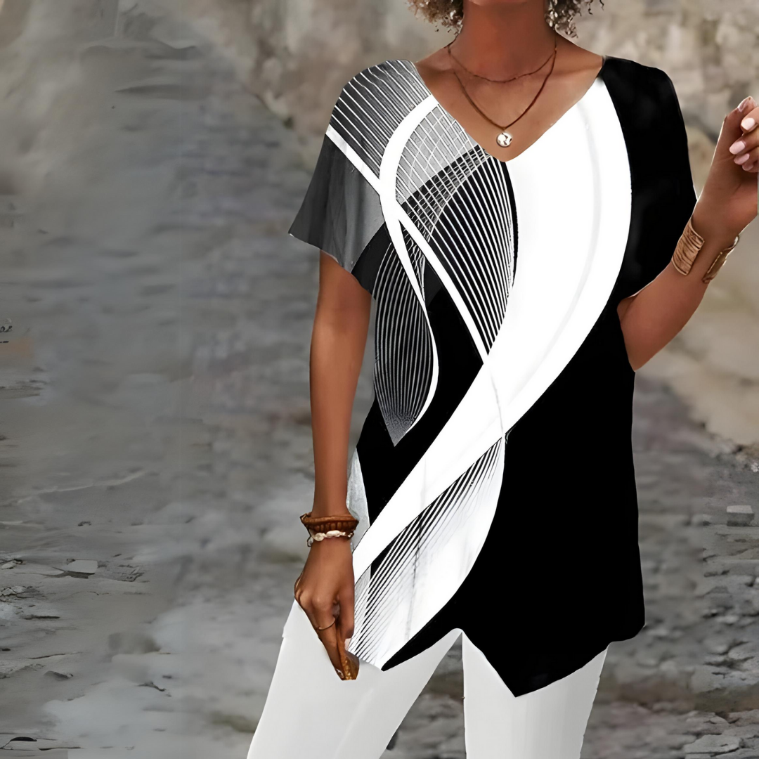 Stylisches Hemd mit V-Ausschnitt