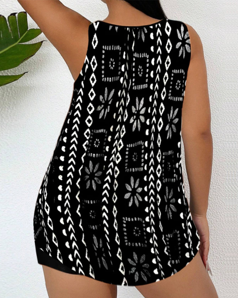 Gedrucktes Zweiteiliges Tankini