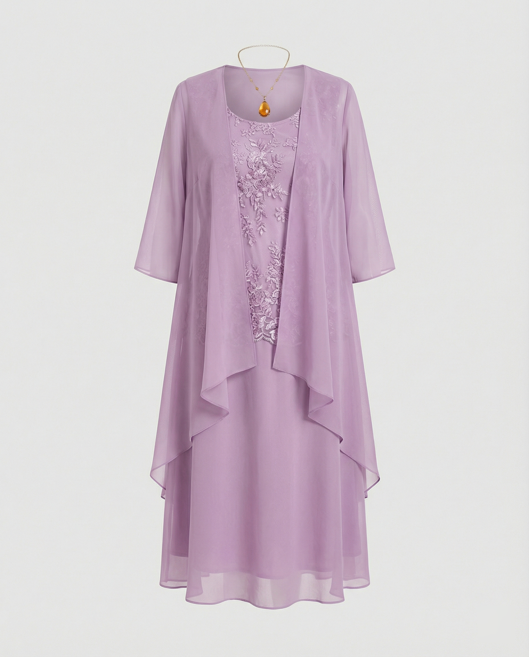 Elegantes zweiteiliges Chiffonkleid