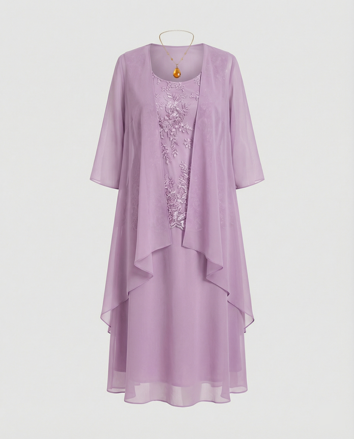Elegantes zweiteiliges Chiffonkleid