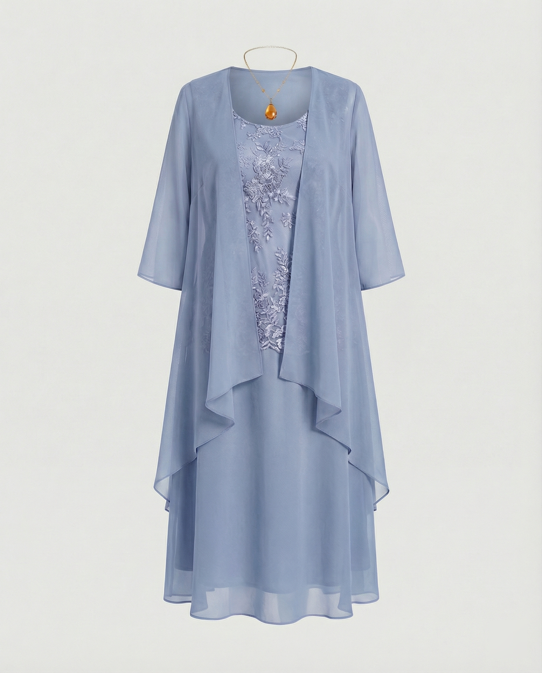 Elegantes zweiteiliges Chiffonkleid
