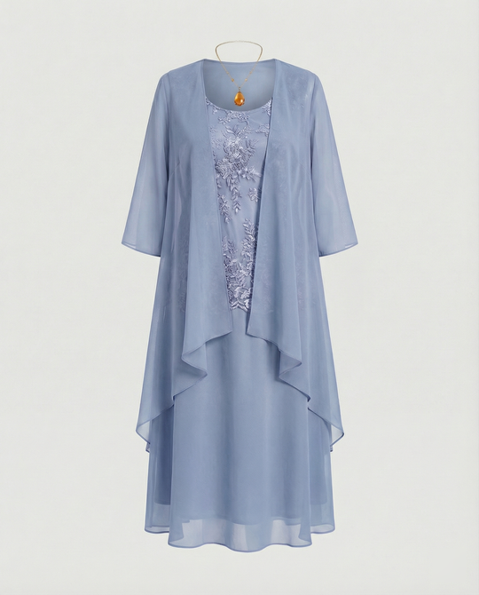 Elegantes zweiteiliges Chiffonkleid - Vittorelli