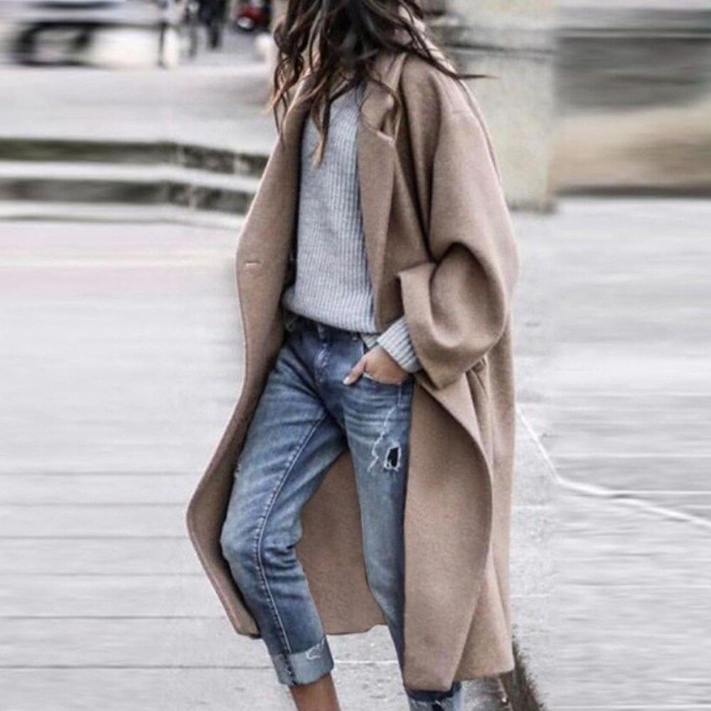 Longline-Trenchcoat für Frauen