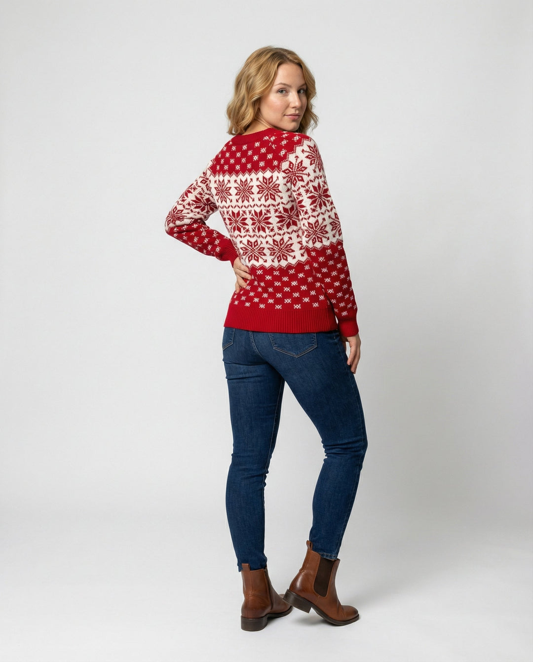 Weihnachtsstrickpullover Damen